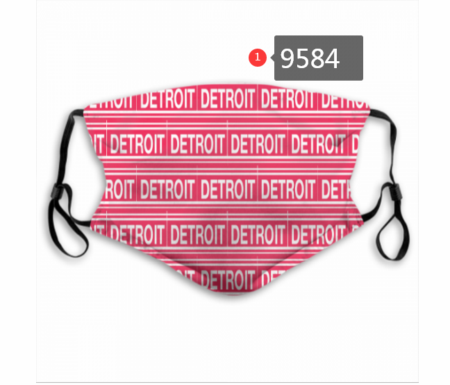 New 2020 NHL Detroit Red Wings  Dust mask with filter->nhl dust mask->Sports Accessory